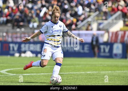 Alessia Rognoni von Hellas Verona während des 19.. Tages der Serie A Meisterschaft zwischen A.S. Roma Women und Hellas Verona Women im stadio Tre Fontane am 2.. April 2022 in Rom, Italien. (Foto von Domenico Cippitelli/LiveMedia/NurPhoto) Stockfoto