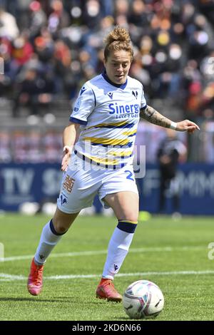Alessia Rognoni von Hellas Verona während des 19.. Tages der Serie A Meisterschaft zwischen A.S. Roma Women und Hellas Verona Women im stadio Tre Fontane am 2.. April 2022 in Rom, Italien. (Foto von Domenico Cippitelli/LiveMedia/NurPhoto) Stockfoto