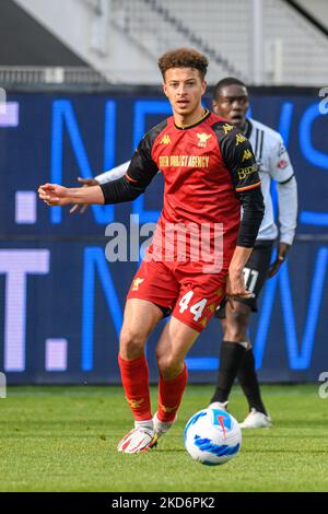 Venezia's Ethan Ampadu während des italienischen Fußballs Serie A Spiel Spezia Calcio gegen Venezia FC am 02. April 2022 im Alberto Picco Stadion in La Spezia, Italien (Foto von Cucco Ricucchi/LiveMedia/NurPhoto) Stockfoto