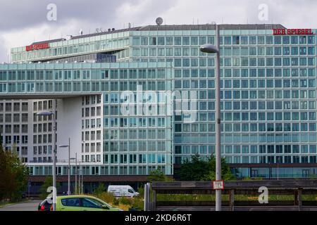 Das 13-stöckige, 61 Meter hohe Bürogebäude des deutschen Nachrichtenmagazins der Spiegel in Hamburg. Stockfoto