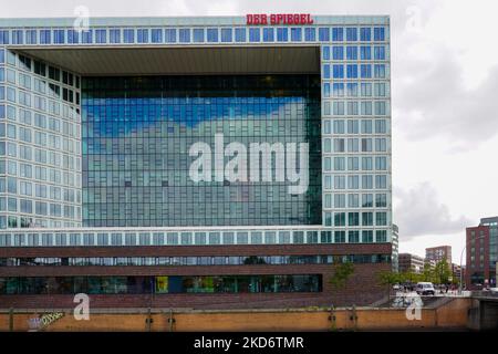 Das 13-stöckige, 61 Meter hohe Bürogebäude des deutschen Nachrichtenmagazins der Spiegel in Hamburg. Stockfoto