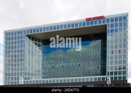 Das 13-stöckige, 61 Meter hohe Bürogebäude des deutschen Nachrichtenmagazins der Spiegel in Hamburg. Stockfoto