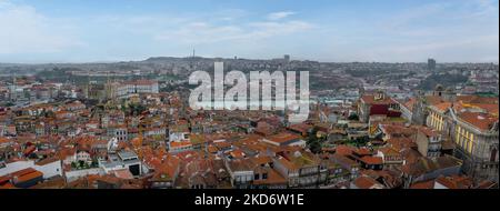 Panorama-Luftaufnahme von Porto City - Porto, Portugal Stockfoto