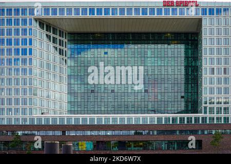 Das 13-stöckige, 61 Meter hohe Bürogebäude des deutschen Nachrichtenmagazins der Spiegel in Hamburg. Stockfoto