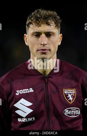 Mergim Vojvoda vom FC Turin während des Serie-A-Spiels zwischen US Salernitana 1919 und dem FC Turin am 2. April 2022 im Stadio Arechi, Salerno, Italien. (Foto von Giuseppe Maffia/NurPhoto) Stockfoto
