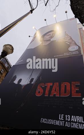 FRANKREICH – PARIS – SPORT – KINO – TOULOUSE – RUGBY – die Avant-Premiere des Films „Stade“ (Stadion) im Grand Rex Kino - 04. April 2022, Paris (Foto: Daniel Pier/NurPhoto) Stockfoto