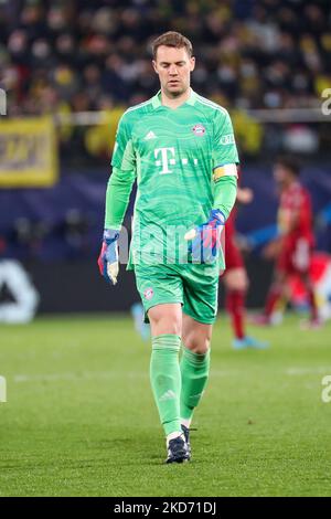 Manuel Neuer (Bayern München) beim UEFA Champions League Fußballspiel Villarreal FC gegen Bayern München am 06. April 2022 im Estadio de la Ceramica in Villarreal, Spanien (Foto: Nicola Mastronardi/LiveMedia/NurPhoto) Stockfoto