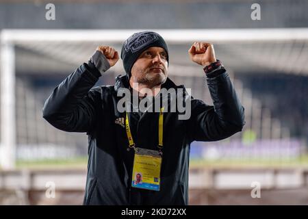 Erik Lincar Cheftrainer von U-Cluj während des FC Universitatea Cluj v. Steaua Bucuresti-Spiels, Cluj Arena, Cluj Napoca, 07. April 2022 (Foto: Flaviu Buboi/NurPhoto) Stockfoto