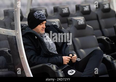 Erik Lincar Cheftrainer von U-Cluj während des FC Universitatea Cluj v. Steaua Bucuresti-Spiels, Cluj Arena, Cluj Napoca, 07. April 2022 (Foto: Flaviu Buboi/NurPhoto) Stockfoto