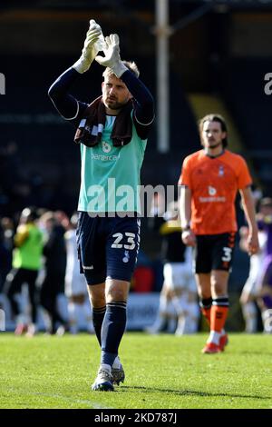 Danny Rogers (Torwart) von Oldham Athletic nach dem Spiel der Sky Bet League 2 zwischen Port Vale und Oldham Athletic am Samstag, dem 9.. April 2022, in Vale Park, Burslem. (Foto von Eddie Garvey/MI News/NurPhoto) Stockfoto