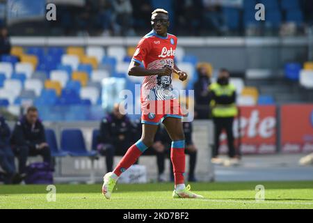 Victor Osimhen von SSC Napoli während der Serie Ein Spiel zwischen SSC Napoli und ACF Fiorentina im Stadio Diego Armando Maradona Neapel Italien am 10. April 2022. (Foto von Franco Romano/NurPhoto) Stockfoto