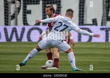 Di chiara Gianluca reggina Portrait während des italienischen Fußballspiel der Serie B Reggina 1914 gegen US Lecce am 18. April 2022 im Stadio Oreste Granillo in Reggio Calabria, Italien (Foto: Valentina Giannettoni/LiveMedia/NurPhoto) Stockfoto