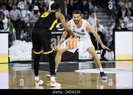 Stefan Bircevic während des Spiels U-BT Cluj-Napoca gegen MHP Riesen Ludwigsburg, Basketball Champions League, BT Arena, Cluj-Napoca, Rumänien 19. April 2022 (Foto: Flaviu Buboi/NurPhoto) Stockfoto