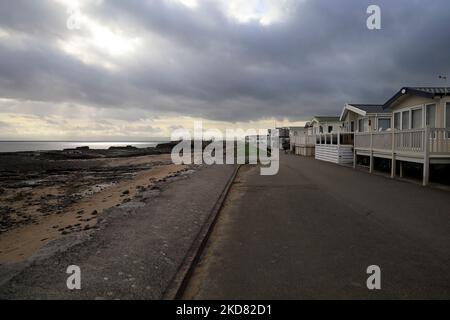 Blick auf die Porthcawl. Caravan Park. Oktober 2022. Herbst Stockfoto