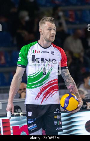 Ivan Zaytsev, Cucine Lube Civitanova während der Volleyball-Meisterschaft der italienischen Superliga-Männer in der Serie A - Cucine Lube Civitanova gegen ITAS Trentino am 21. April 2022 beim Eurosuole Forum in Civitanova Marche, Italien (Foto: Valeria Lippera/LiveMedia/NurPhoto) Stockfoto