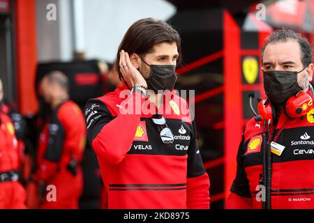 Antonio Giovinazzi (ITA) - Reserve-Fahrer Scuderia Ferrari während der Formel 1-Meisterschaft Formel 1 Rolex Emilia Romagna Grand Prix 2022, 4. Runde des FIA Formel 1-Weltmeisterschaft 2022 Free Practices und Sprint Race am 23. April 2022 auf dem Enzo e Dino Ferrari Circuit in Imola, Italien (Foto von Alessio De Marco/LiveMedia/NurPhoto) Stockfoto