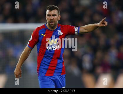 James McArthur aus dem Crystal Palace während der Premier League zwischen Crystal Palace und Leeds United im Selhurst Park Stadium, London, am 25.. April 2022 (Foto by Action Foto Sport/NurPhoto) Stockfoto