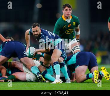 5.. November 2022; Aviva Stadium, Dublin, Irland: Autumn Series international Rugby Ireland versus South Africa; Jamison Gibson Park of Ireland Stockfoto