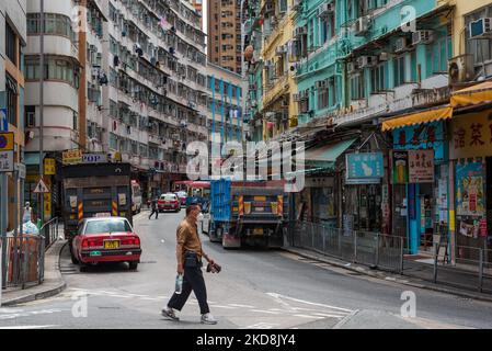 Hongkong, China, 28. April 2022, Yee auf der Straße, in Kwun Tong. (Foto von Marc Fernandes/NurPhoto) Stockfoto