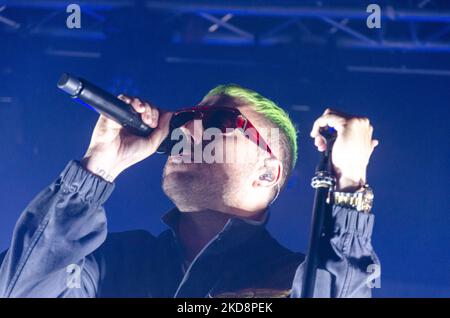 Der italienische Rapper und Songwriter Coez in Modugno, Bari, am 28. April 2022. (Foto von Mimmo Lamacchia/NurPhoto) Stockfoto