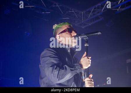 Der italienische Rapper und Songwriter Coez in Modugno, Bari, am 28. April 2022. (Foto von Mimmo Lamacchia/NurPhoto) Stockfoto