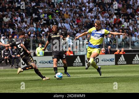 Matthijs De Ligt (Juventus FC) während des spiels juventus FC gegen Venezia FC in der italienischen Fußballserie A am 01. Mai 2022 im Allianz Stadium in Turin, Italien (Foto: Claudio Benedetto/LiveMedia/NurPhoto) Stockfoto