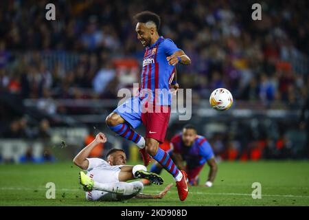 25 Aubameyang des FC Barcelona während des La Liga-Spiels zwischen dem FC Barcelona und RD Mallorca im Camp Nou Stadium am 1. Mai 2022 in Barcelona, Spanien. (Foto von Xavier Bonilla/NurPhoto) Stockfoto