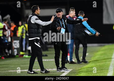 Gheorghe Hagi, Cheftrainer von Farul, während der CFR 1907 Cluj v. Farul Constanta, Rumänien Liga 1 - Casa Pariurilor bestritten im Stadion Dr. Constantin Radulescu, Cluj-Napoca, 1. Mai 2022 (Foto: Flaviu Buboi/NurPhoto) Stockfoto