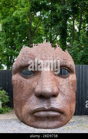 Schottenskulptur von Rick Kirby, Canterbury, England, Großbritannien Stockfoto