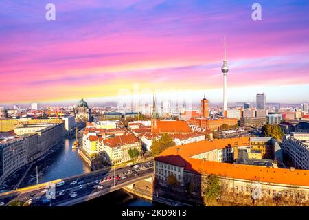 Blick über Berlin, Deutschland Stockfoto