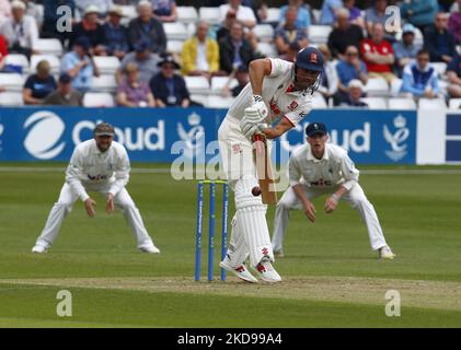 : Essex's Sir Alastair Cook während der County Championship - Division One (Tag 1 von 4) zwischen Essex CCC gegen YorkshireCCC am 05.. Mai 2022 auf dem Cloud County Ground, Chelmsford (Foto von Action Foto Sport/NurPhoto) Stockfoto