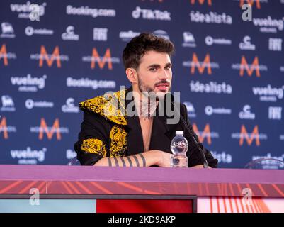 Alvan von Alvan &amp; Ahez (Fulenn) Frankreich während des Eurovision Song Contest 2022, einer Künstler-Pressekonferenz, am 05. Mai 2022 im Pala Alpitour in Turin, Italien. (Foto von Nderim Kaceli/LiveMedia/NurPhoto) Stockfoto