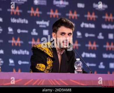 Alvan von Alvan &amp; Ahez (Fulenn) Frankreich während des Eurovision Song Contest 2022, einer Künstler-Pressekonferenz, am 05. Mai 2022 im Pala Alpitour in Turin, Italien. (Foto von Nderim Kaceli/LiveMedia/NurPhoto) Stockfoto