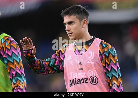 Paulo Dybala vom FC Juventus Gesten während des Serie-A-Spiels zwischen Genua CFC und FC Juventus am 6. Mai 2022 in Genua, Italien. (Foto von Giuseppe Maffia/NurPhoto) Stockfoto