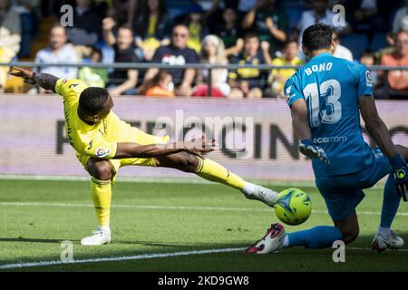 Villarreals Pervis Estupinan während des La Liga-Spiels zwischen Villarreal CF und Sevilla FC im La Ceramica Stadium am 8. Mai 2022. (Foto von Jose Miguel Fernandez/NurPhoto) Stockfoto