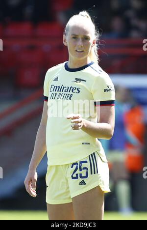 Stina Blackstenius von Arsenal Women beim Barclays FA Women's Super League-Spiel zwischen West Ham United Women und Arsenal am 08.. Mai 2022 im Chigwell Construction Stadium in Dagenham, England (Foto by Action Foto Sport/NurPhoto) Stockfoto