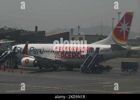 Am Dienstag, den 05. April 2022, auf dem internationalen Flughafen Jorge Chavez, Lima, Peru. (Foto von Artur Widak/NurPhoto) Stockfoto