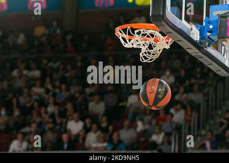 Während des Endesa ACB Ligue-Spiels zwischen dem FC Barcelona und Bilbao Basket im Palau Blaugrana, Barcelona, Spanien, Donnerstag, 10. Mai 2022.(Foto: Flor Tan Jun/NurPhoto) Stockfoto