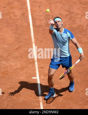 Rafael Nadal (ESP) in Aktion während des Spiels zwischen Rafael Nadal und John Isner Internazionali BNL D'Italia 2022 - Tag vier am 11. Mai 2022 im Foro Italico in Rom, Italien. (Foto von Giuseppe Maffia/NurPhoto) Stockfoto