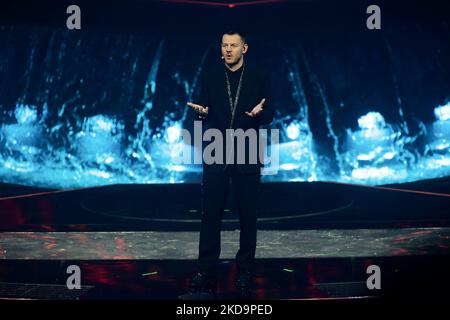 Alessandro Catelan während des Eurvision Song Contest 2022, zweites Halbfinale - Generalprobe am 11. Mai 2022 im Pala Olimpico in Turin, Italien. (Foto von Nderim Kaceli/LiveMedia/NurPhoto) Stockfoto