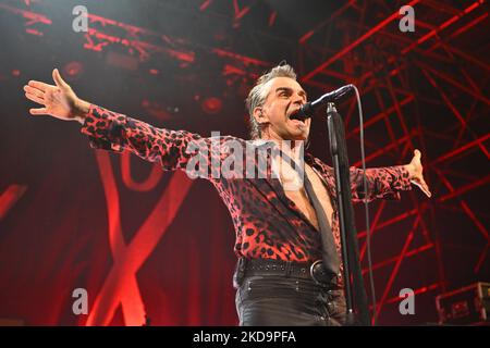 Piero Pelu während des Konzerts von Litfiba Ultimo Girone 1980 2022 im Atlantico am 11.. Mai 2022 in Rom, Italien. (Foto von Domenico Cippitelli/LiveMedia/NurPhoto) Stockfoto