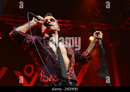 Piero Pelu während des Konzerts von Litfiba Ultimo Girone 1980 2022 im Atlantico am 11.. Mai 2022 in Rom, Italien. (Foto von Domenico Cippitelli/LiveMedia/NurPhoto) Stockfoto