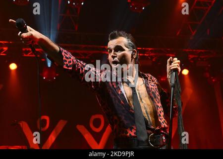 Piero Pelu während des Konzerts von Litfiba Ultimo Girone 1980 2022 im Atlantico am 11.. Mai 2022 in Rom, Italien. (Foto von Domenico Cippitelli/LiveMedia/NurPhoto) Stockfoto