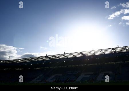 Allgemeiner Blick ins Stadion vor dem Premier League-Spiel zwischen Leicester City und Norwich City im King Power Stadium, Leicester am Mittwoch, 11.. Mai 2022. (Foto von Kieran Riley/MI News/NurPhoto) Stockfoto