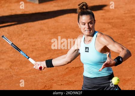 Maria Sakkari in Aktion während des Internazionali BNL D'Italia 2022-Spiels zwischen Ons Jabeur und Maria Sakkari - Day Six am 13. Mai 2022 im Foro Italico in Rom, Italien. (Foto von Giuseppe Maffia/NurPhoto) Stockfoto