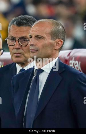 Massimiliano Allegri, Cheftrainer des FC Juventus, beim FC Juventus gegen den FC Internazionale, Coppa Italia Finale, im Stadio Olimpico am 11.. Mai 2022. (Foto von Alessio Morgese/NurPhoto) Stockfoto