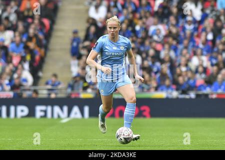 Julie Blakstad aus Manchester City in Aktion beim FA Cup-Finale der Frauen zwischen Chelsea und Manchester City im Wembley Stadium, London, am Sonntag, 15.. Mai 2022. (Foto von Ivan Yordanov/MI News/NurPhoto) Stockfoto