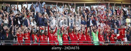 Jordan Henderson aus Liverpool verließ den FA Cup nach dem FA Cup Finale zwischen Chelsea und Liverpool im Wembley Stadium, London, Großbritannien 14.. Mai 2022 (Foto by Action Foto Sport/NurPhoto) Stockfoto