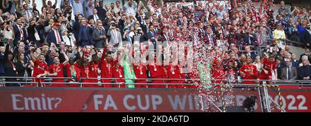 Jordan Henderson aus Liverpool verließ den FA Cup nach dem FA Cup Finale zwischen Chelsea und Liverpool im Wembley Stadium, London, Großbritannien 14.. Mai 2022 (Foto by Action Foto Sport/NurPhoto) Stockfoto