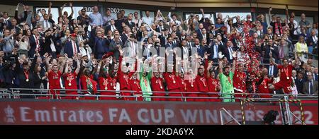 Jordan Henderson aus Liverpool verließ den FA Cup nach dem FA Cup Finale zwischen Chelsea und Liverpool im Wembley Stadium, London, Großbritannien 14.. Mai 2022 (Foto by Action Foto Sport/NurPhoto) Stockfoto